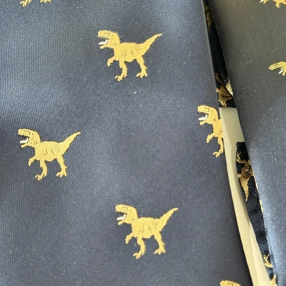 Barry Wang Men’s 60 x 3.5 in Tie Matching Pocket  Square Navy Blue Italy NWT